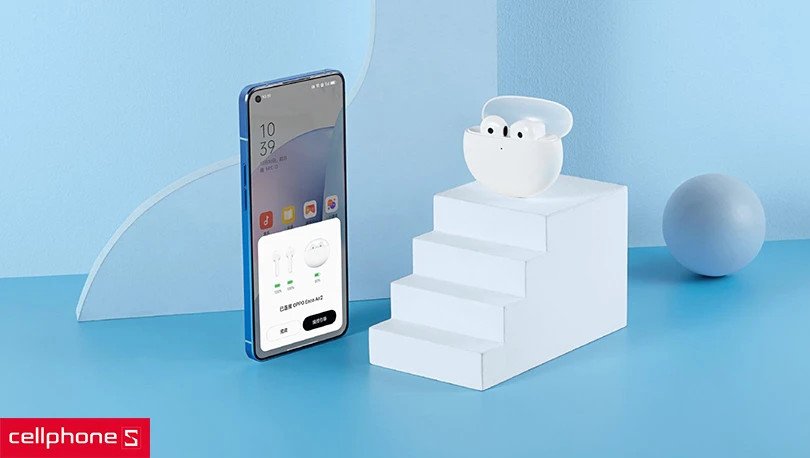 tai nghe oppo enco air 2 hiển thị driver dynamic và kết nối bluetooth 5.2
