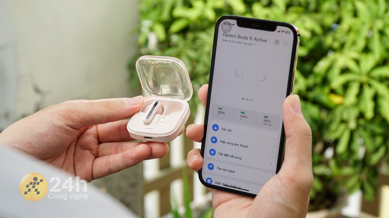 Tai nghe Redmi Buds 6 Active kết nối Bluetooth 5.3 ổn định với các thiết bị.