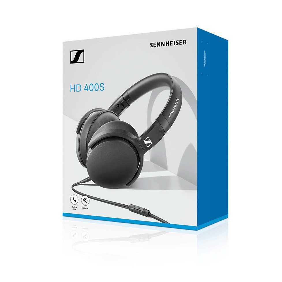Tai nghe Sennheiser HD 400S màu đen với thiết kế over-ear