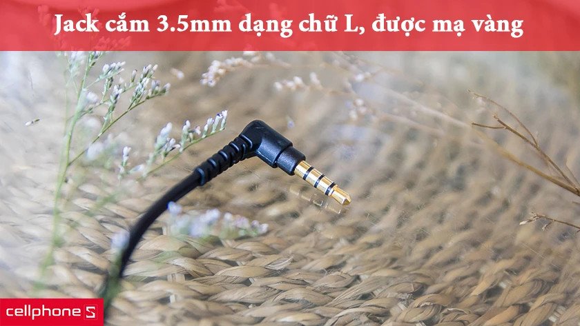 Tai nghe Sony MDR-ZX110AP trang bị jack cắm 3.5mm dạng chữ L mạ vàng bền bỉ và tương thích cao