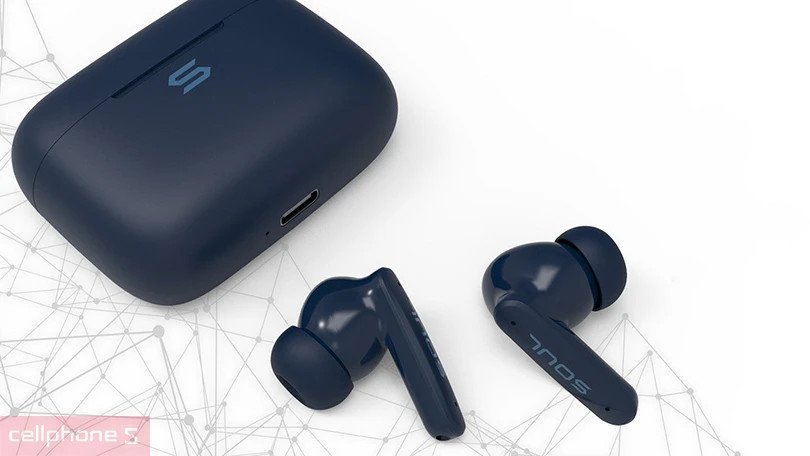 tai nghe Soul S-Live 30 với đệm tai silicon êm ái, thích hợp vận động