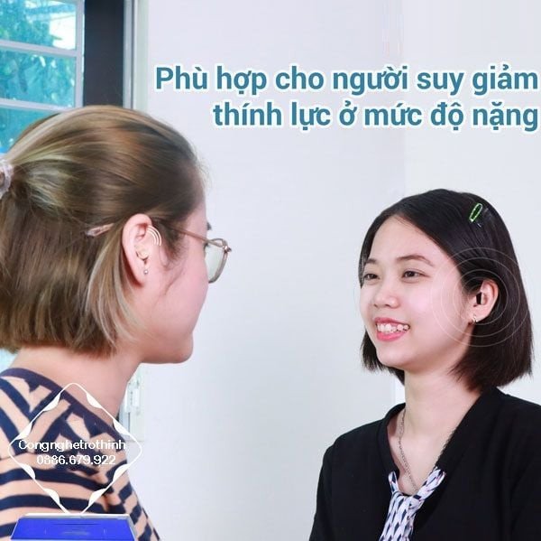 Tai nghe trợ thính mini với công nghệ xử lý âm thanh hiện đại chống tiếng hú
