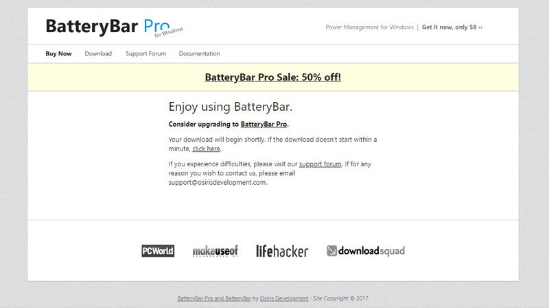 Tải phần mềm Battery Bar để kiểm tra độ chai pin laptop