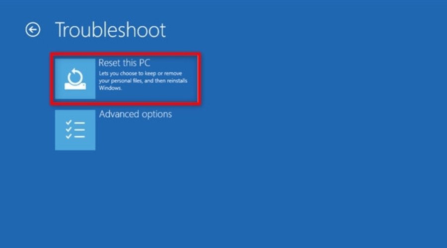 Tại Troubleshoot bạn chọn Reset this PC