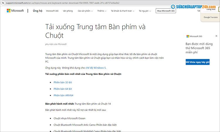 Tải và cài đặt driver chuột Bluetooth từ trang web nhà sản xuất