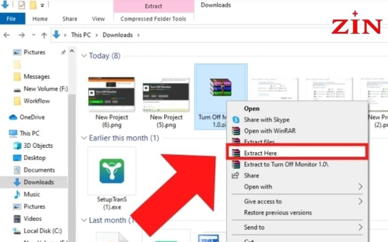 Tải và giải nén Turn Off Monitor