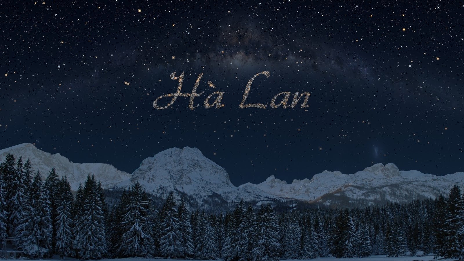 Tạo hiệu ứng chữ bằng ngàn vì sao trên màn hình laptop