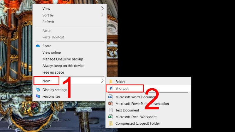 Tạo Shortcut mới để khóa màn hình laptop