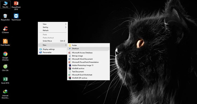 Tạo shortcut tắt máy nhanh trên màn hình laptop HP