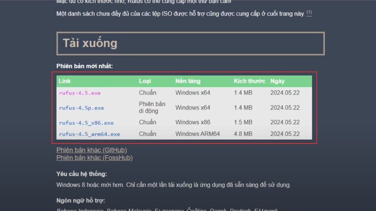 Tạo USB boot Windows 11 bằng Rufus để bypass mật khẩu khi quên mật khẩu laptop Win 11