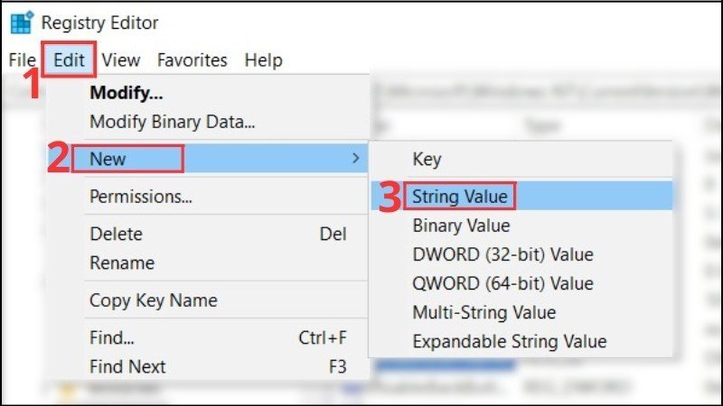 Tạo và đặt mật khẩu cho tham số DefaultPassword