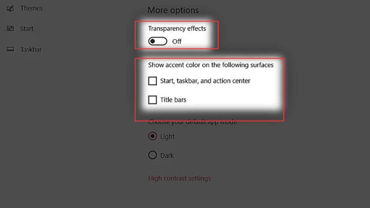 Tắt hiệu ứng đồ họa để cải thiện hiệu suất laptop Win 10