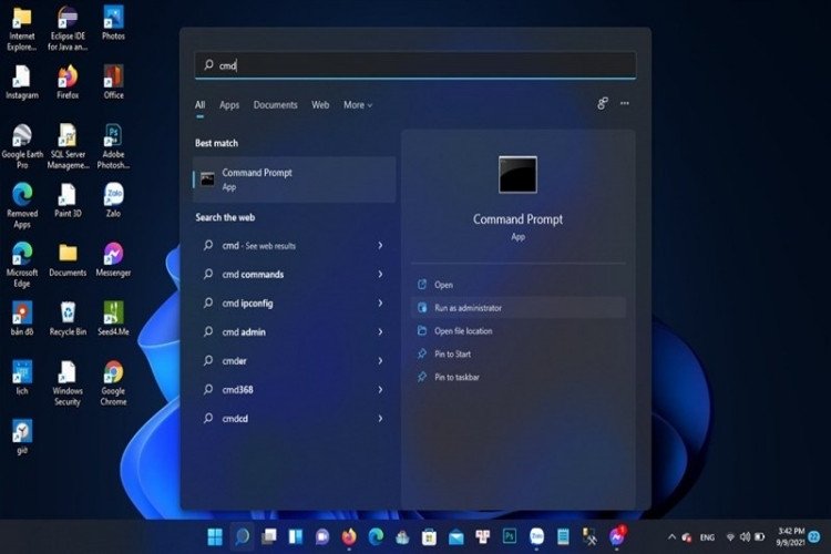 Tắt nguồn laptop HP qua Command Prompt