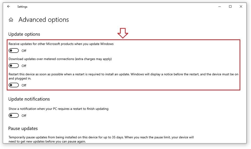Tắt tính năng cập nhật tự động Windows