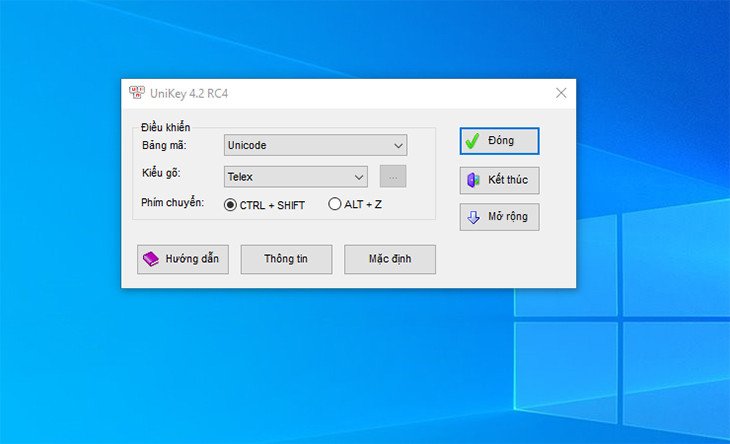 Tắt và mở lại Unikey để khắc phục lỗi gõ "đ" thành "dđ", một dạng lỗi nhảy chữ trên laptop