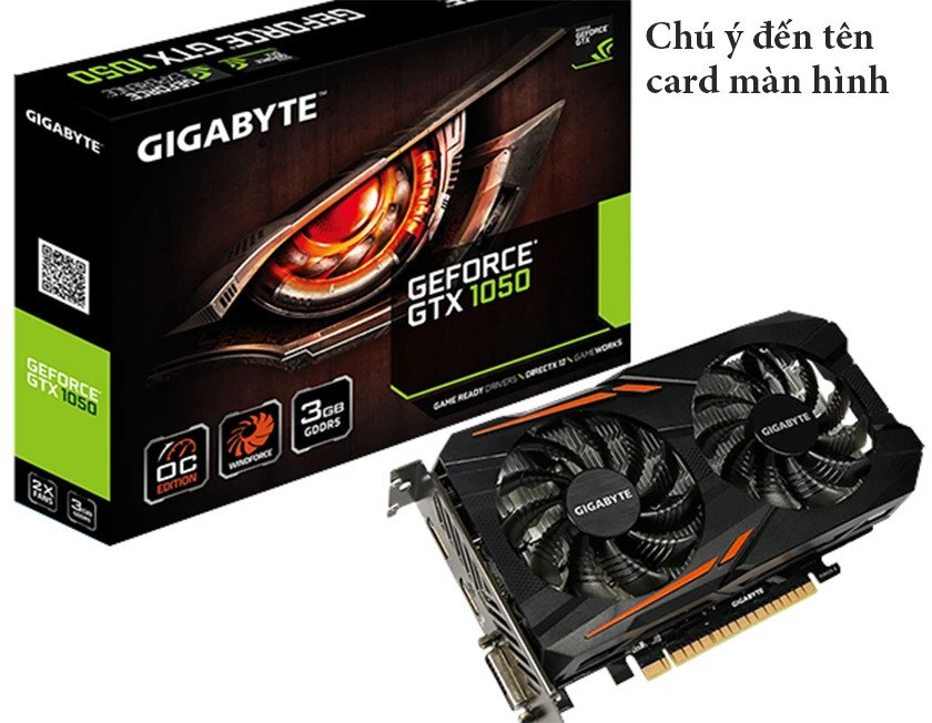 Tên và mã hiệu của card đồ họa rời cần lưu ý khi sửa card màn hình laptop