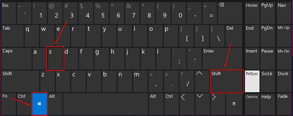 Thanh công cụ Snipping Tool hiển thị các tùy chọn chụp màn hình laptop Windows 11.