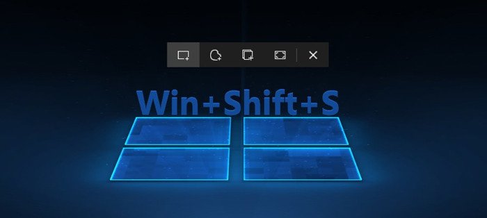 Thanh công cụ Snipping Tool với các tùy chọn chụp màn hình Win 11 sau khi nhấn Win + Shift + S
