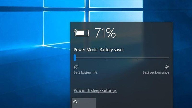 Thanh trượt điều chỉnh chế độ nguồn pin trên Windows để tối ưu hiệu suất