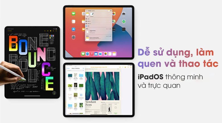 Thao tác cảm ứng trực quan trên iPad Pro M1 12.9 inch, mang lại sự tiện lợi cho công việc.