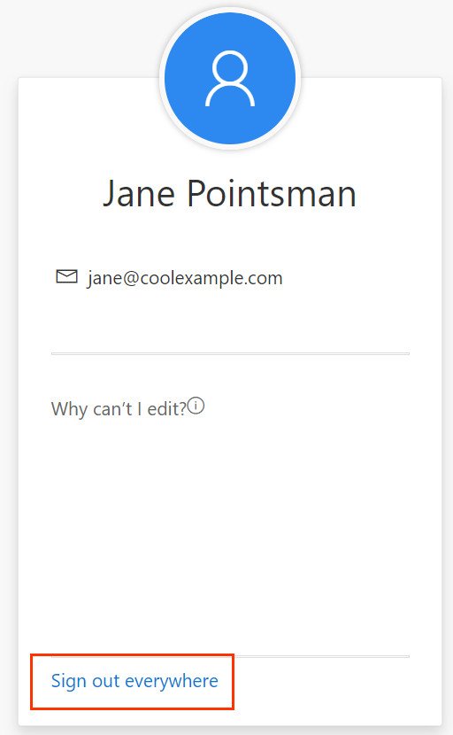 Thao tác thoát tài khoản Microsoft khỏi tất cả các thiết bị đang đăng nhập