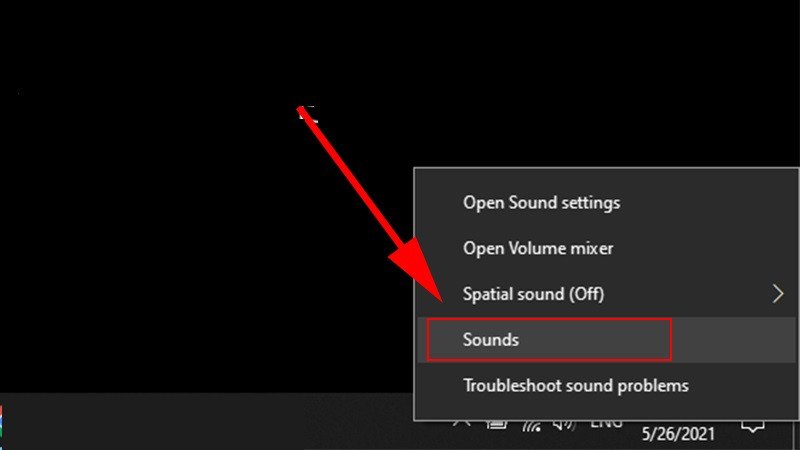 Thao tác với Sounds để cân bằng âm lượng khi âm thanh laptop bị nhỏ
