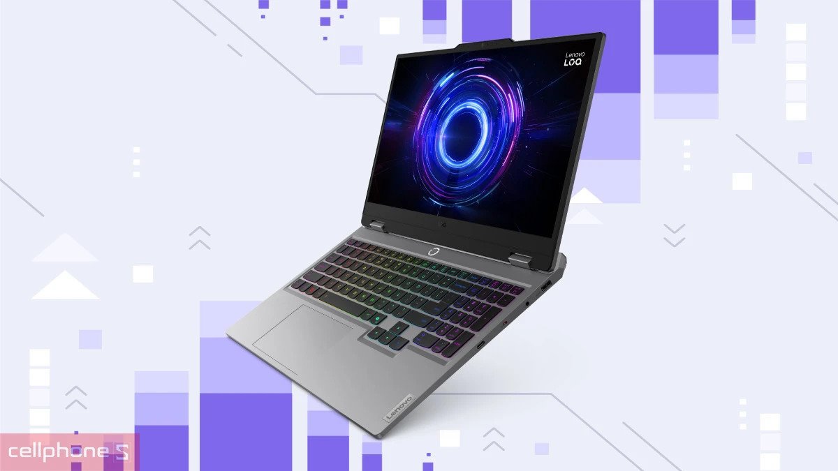 Thiết kế gaming hiện đại của mẫu laptop Lenovo LOQ 15IRX10 83JE006PVN.