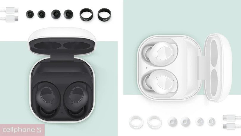 Thiết kế in-ear chắc chắn của tai nghe Samsung Buds FE với wingtip