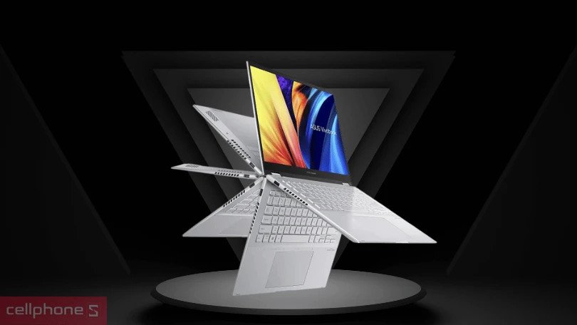 Thiết kế linh hoạt laptop Asus Vivobook S 14 Flip TN3402YA-LZ192W