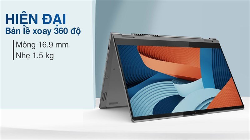 Thiết kế mỏng nhẹ của laptop Lenovo Yoga