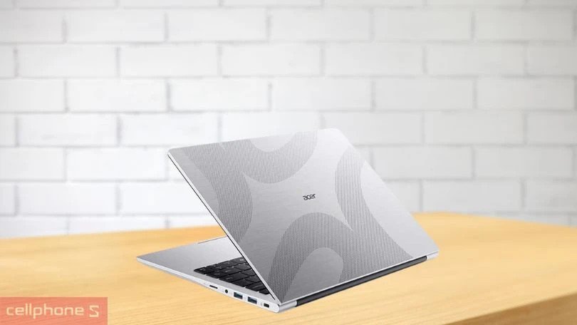 thiết kế mỏng nhẹ, màu bạc sang trọng của laptop acer aspire lite 14 al14-71m-52gq