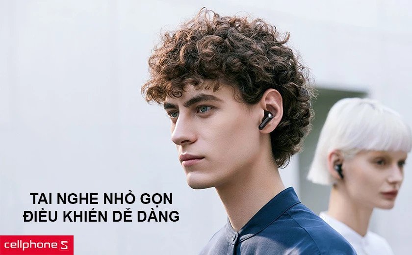Thiết kế nhỏ gọn của tai nghe Soundpeats Air 3 màu trắng