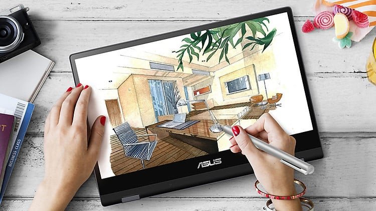 Thiết kế sang trọng và hiện đại của laptop cảm ứng 2 trong 1