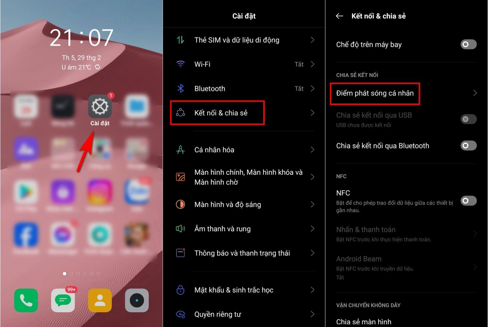 Thiết lập điểm phát sóng cá nhân trên Android