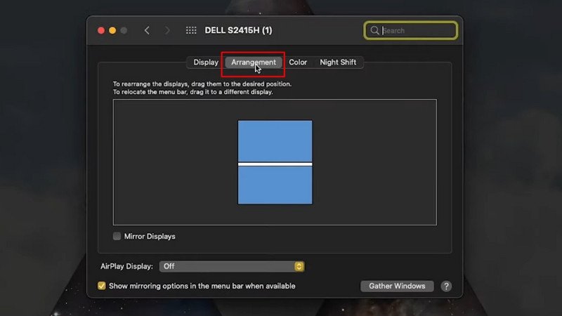 Thiết lập hiển thị trên MacBook