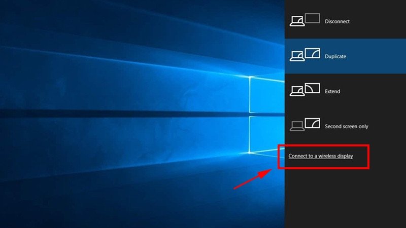 Thiết lập kết nối máy chiếu không dây trên laptop Windows 11 qua tính năng Connect to wireless display