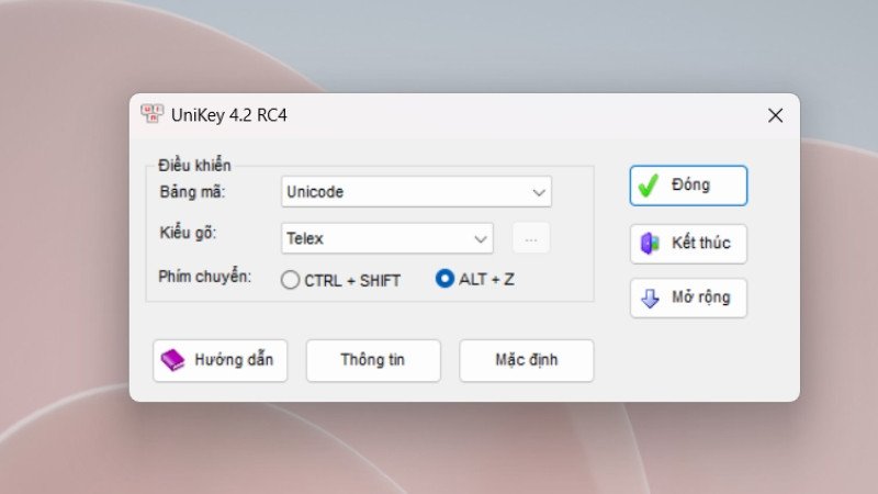 Thiết lập lại phần mềm gõ tiếng Việt để sửa lỗi bàn phím laptop bị lỗi nhảy lung tung