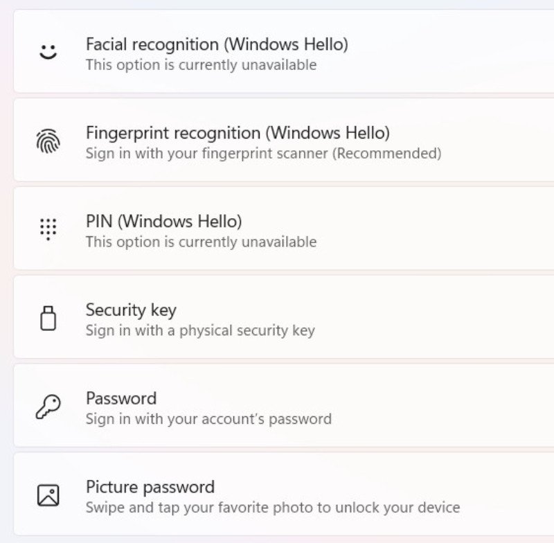 Thiết lập mật khẩu laptop HP qua Settings