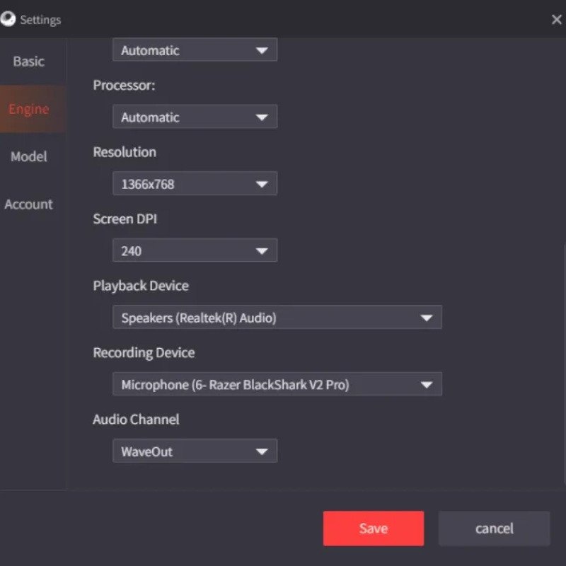Thiết lập Memory và Processor cho GameLoop