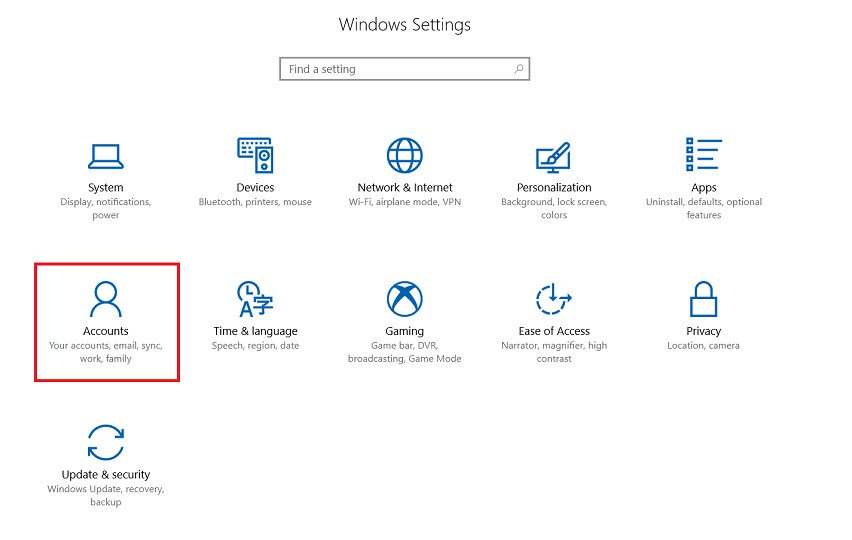 Thiết lập tài khoản để cài Windows Hello trên Dell