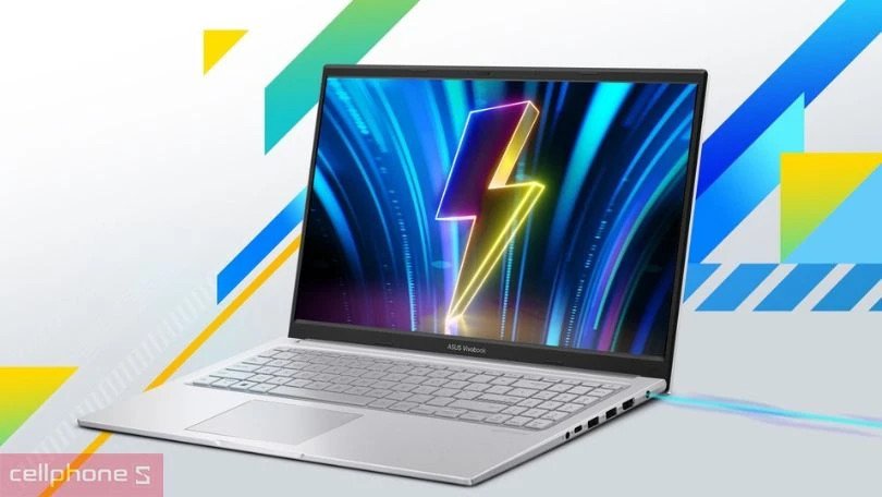 Thỏi pin và cổng kết nối trên laptop Asus Vivobook 15 X1504ZA-NJ1039W