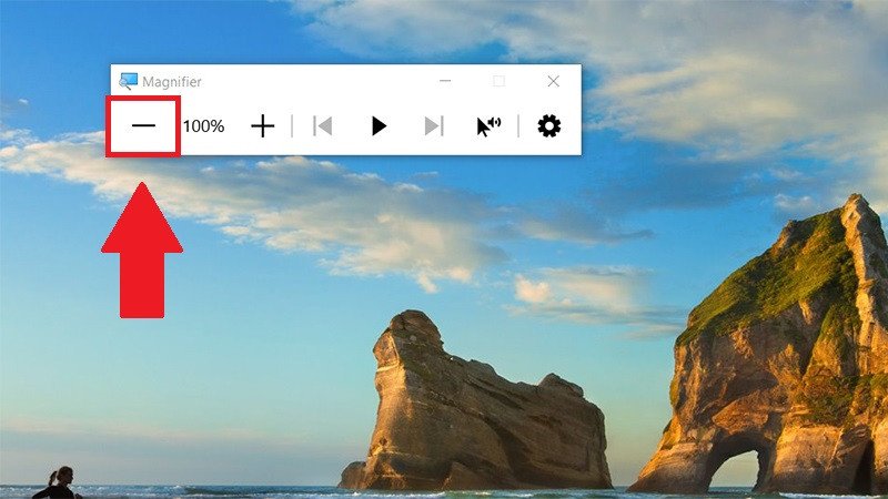 Thu nhỏ giao diện bằng Magnifier trên Windows