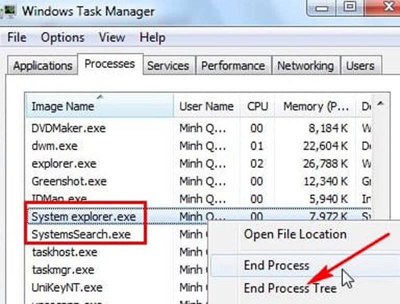 Thực hiện gỡ bỏ chương trình bằng file Uninstall.exe trên laptop