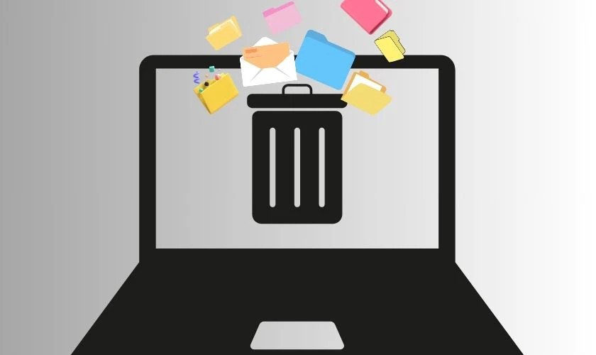 Thùng rác chứa quá nhiều dữ liệu không cần thiết có thể làm chậm bàn phím laptop