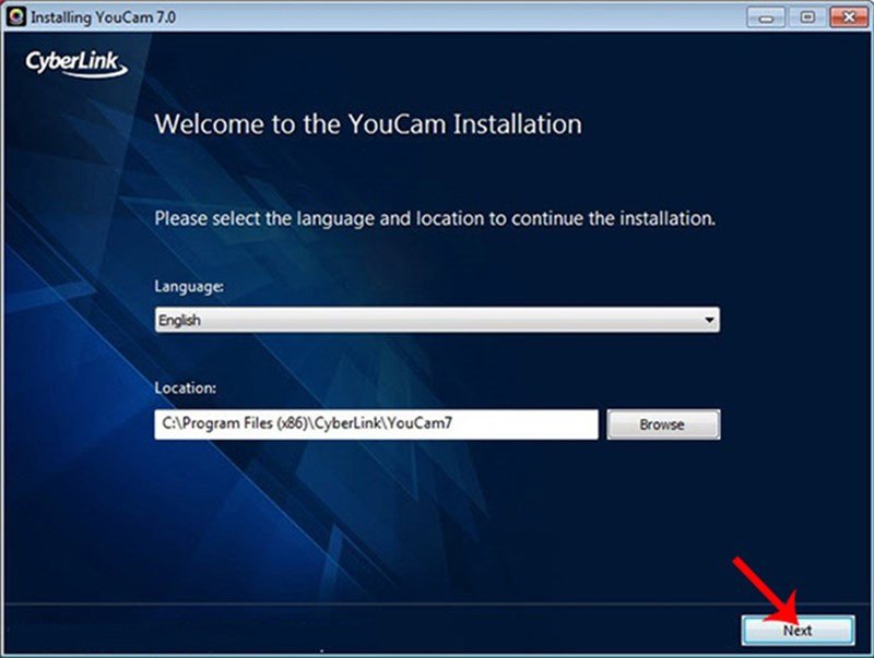 Tiếp tục quá trình cài đặt phần mềm camera cho laptop Dell