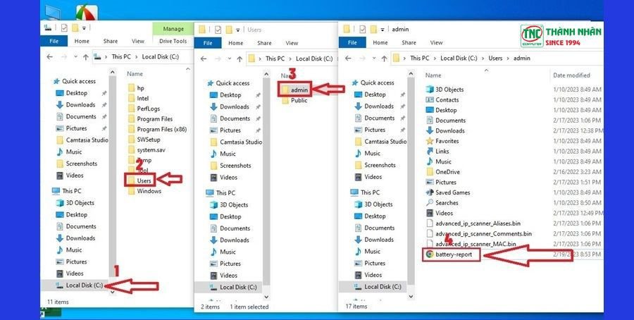 Tìm đến file báo cáo pin của laptop Dell đã được xuất
