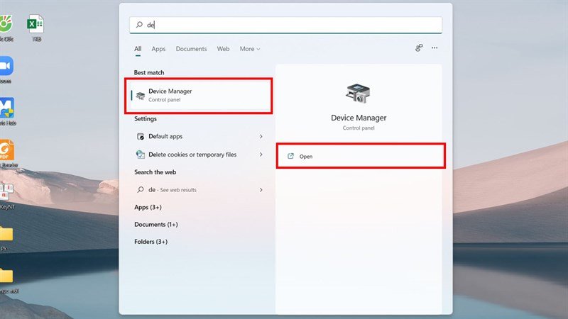 Tìm Device Manager để cập nhật driver camera