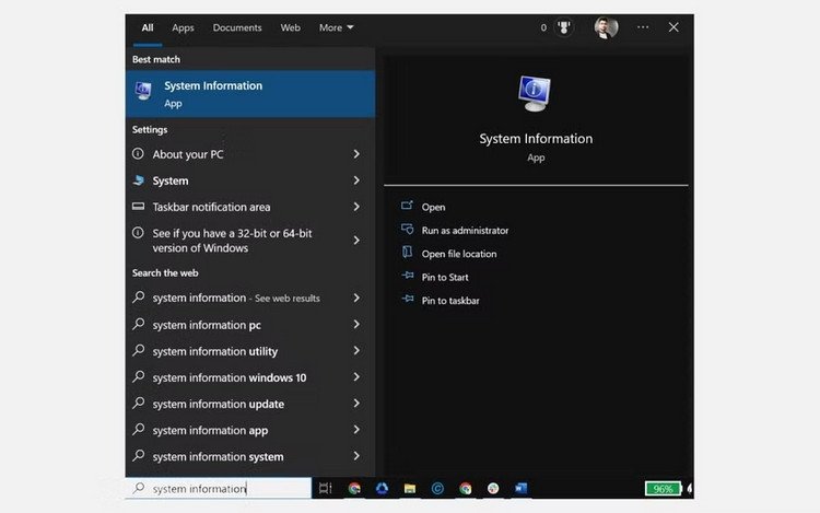 Tìm đời máy laptop Lenovo trong System Information