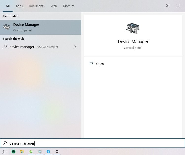 Tìm kiếm Device Manager để quản lý driver