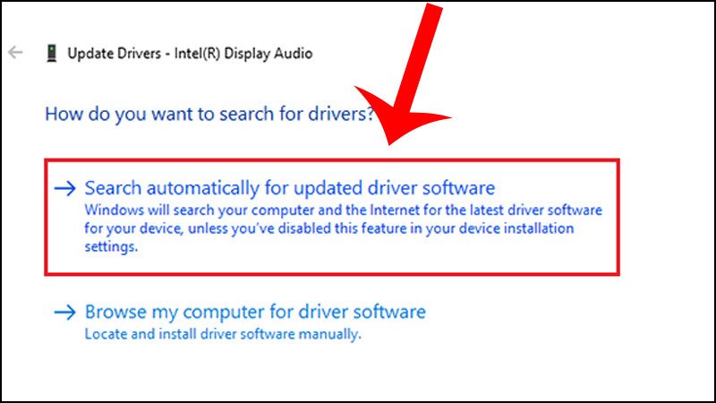 Tìm kiếm driver tự động cho loa laptop Asus